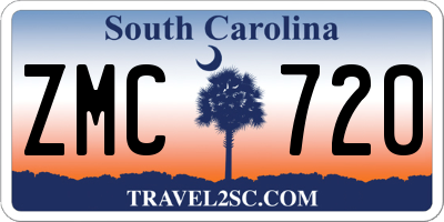 SC license plate ZMC720