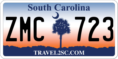 SC license plate ZMC723
