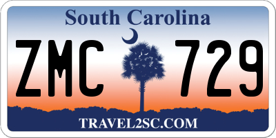 SC license plate ZMC729