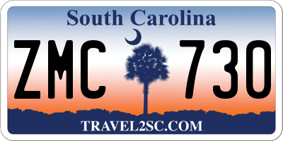 SC license plate ZMC730
