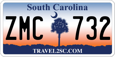 SC license plate ZMC732