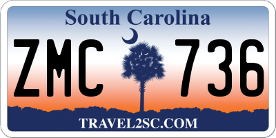 SC license plate ZMC736