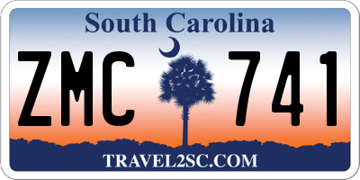 SC license plate ZMC741