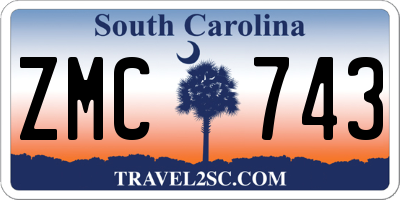 SC license plate ZMC743