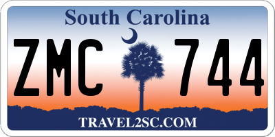 SC license plate ZMC744