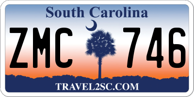SC license plate ZMC746