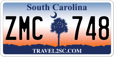 SC license plate ZMC748
