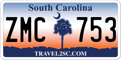 SC license plate ZMC753