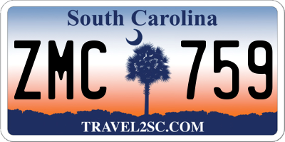 SC license plate ZMC759