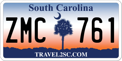 SC license plate ZMC761