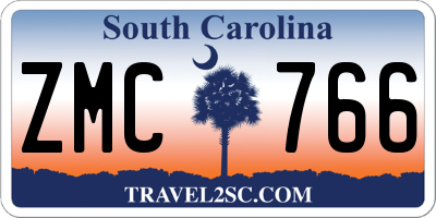 SC license plate ZMC766
