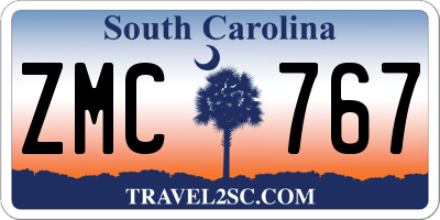 SC license plate ZMC767