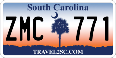 SC license plate ZMC771