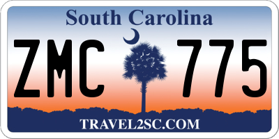 SC license plate ZMC775