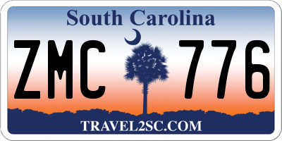 SC license plate ZMC776