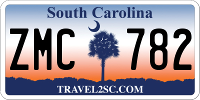 SC license plate ZMC782