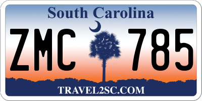 SC license plate ZMC785