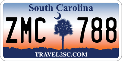SC license plate ZMC788