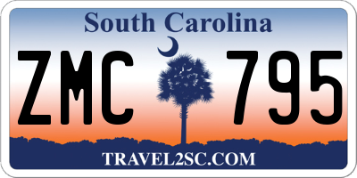 SC license plate ZMC795