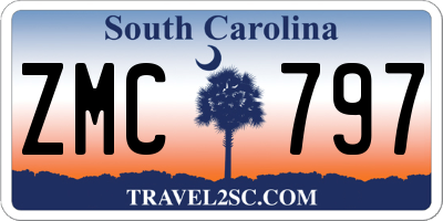 SC license plate ZMC797