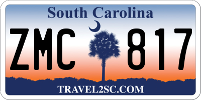 SC license plate ZMC817