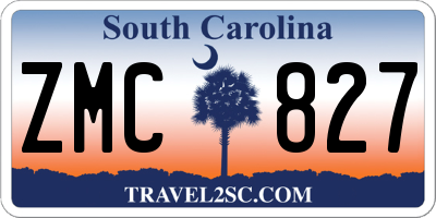 SC license plate ZMC827