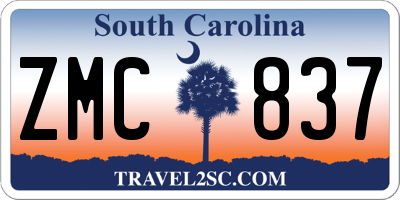 SC license plate ZMC837