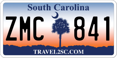 SC license plate ZMC841