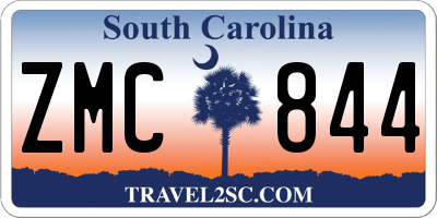 SC license plate ZMC844