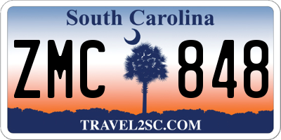 SC license plate ZMC848