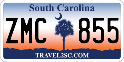 SC license plate ZMC855