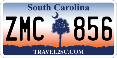 SC license plate ZMC856