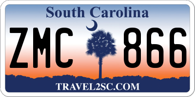 SC license plate ZMC866