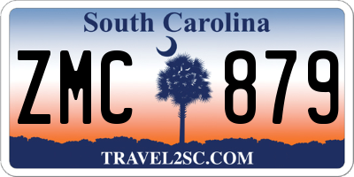 SC license plate ZMC879