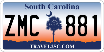 SC license plate ZMC881