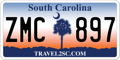 SC license plate ZMC897