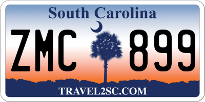 SC license plate ZMC899