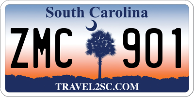 SC license plate ZMC901