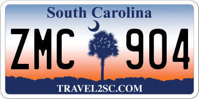 SC license plate ZMC904