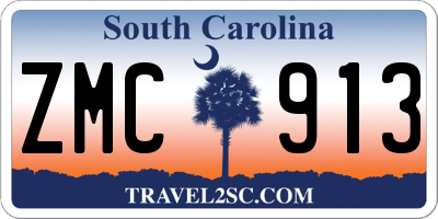 SC license plate ZMC913