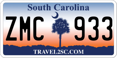 SC license plate ZMC933