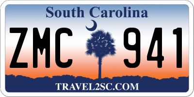 SC license plate ZMC941