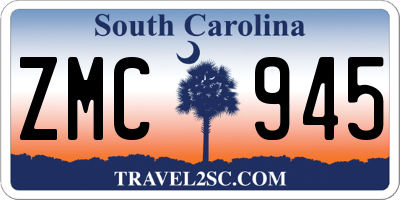 SC license plate ZMC945
