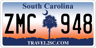SC license plate ZMC948