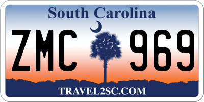 SC license plate ZMC969