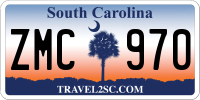 SC license plate ZMC970