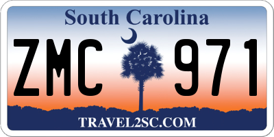 SC license plate ZMC971