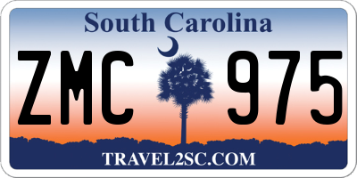 SC license plate ZMC975