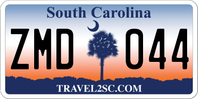 SC license plate ZMD044
