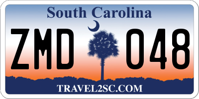 SC license plate ZMD048